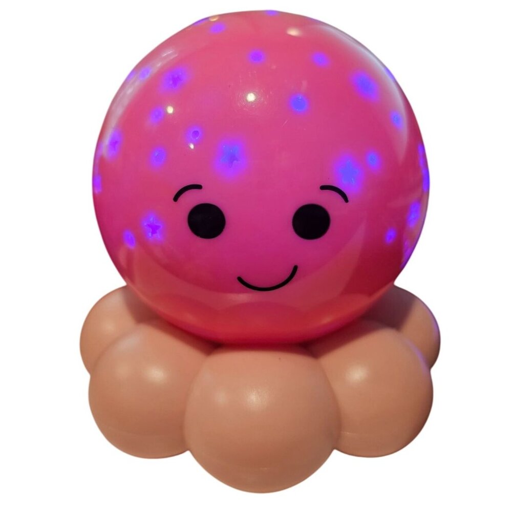 Cloud b Nightlight Twinkle To Go Octopus Pink Projector TESTED WORKS Cute